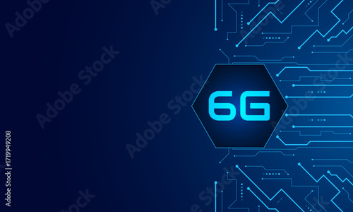 concept of technology 6G mobile network , New generation telecommunication, high-speed mobile Internet,	
