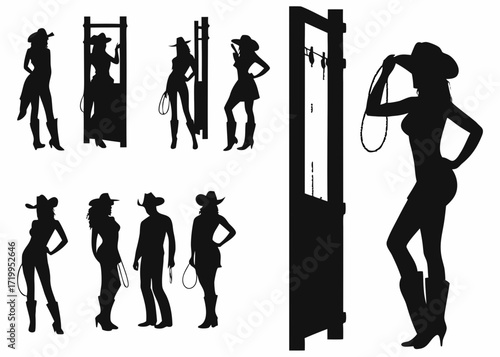 Cowgirl Silhouettes