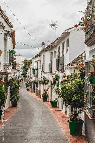 old town of Estepona, white village of Andalucían costa, Costa del Sol, Spain