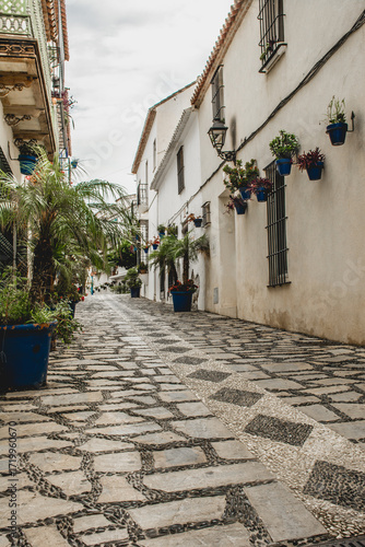 old town of Estepona, white village of Andalucían costa, Costa del Sol, Spain