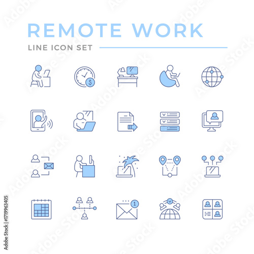 Set color icons of remote work