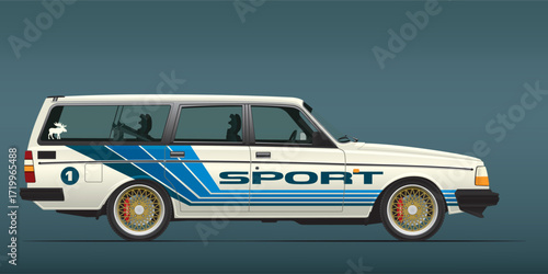 Classic swedish sport car