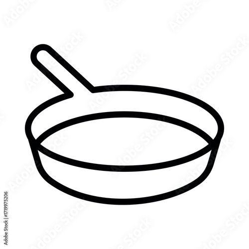 Frying Pan Icon – Vector Illustration of Kitchen Cooking Tool