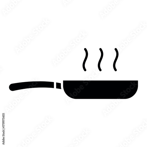 Frying Pan Icon – Vector Illustration of Kitchen Cooking Tool