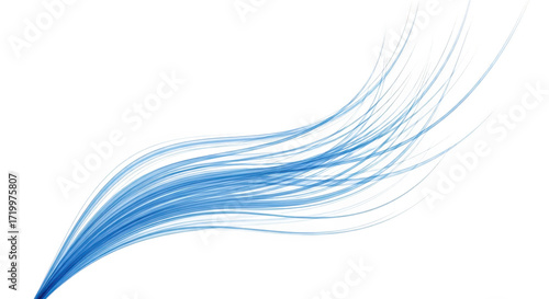 Wallpaper Mural Abstract blue wave isolated on transparent background design Torontodigital.ca