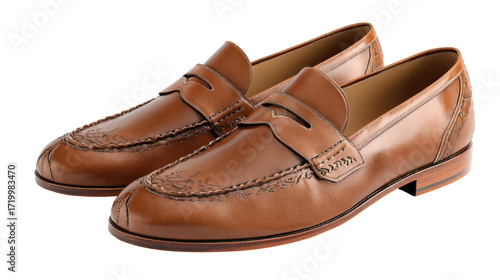Wallpaper Mural Classic brown leather penny loafers shoes isolated on transparent background Torontodigital.ca