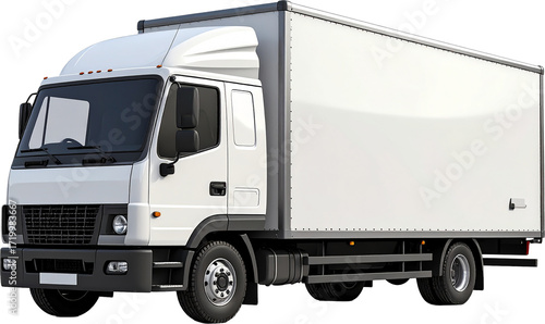 Postal Delivery Truck 3D PNG Transparent Background