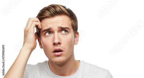 Confused Man Facial Expression