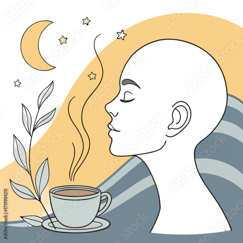 Abstract Head Blossoming Tea | Brew Monday Serenity

