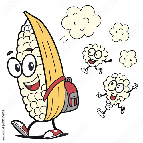 Funny Popcorn Kernel Escape | National Popcorn Day Cartoon

