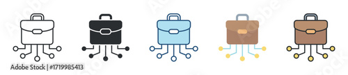 Digital Workforce Icon Set Multiple Style Collection