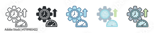 Productivity Icon Set Multiple Style Collection
