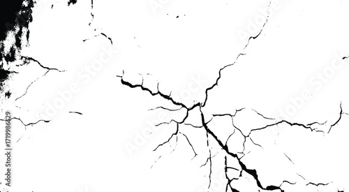 black and white abstract Cracked Surface grunge and distressed Texture for Creative splatters textured background
