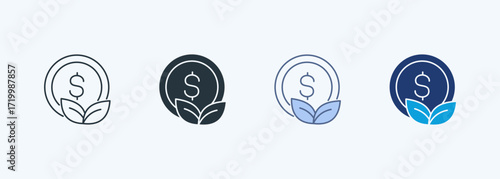 Green Finance Multiple Style Icon Collection