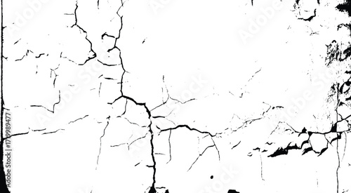 Black and white grunge urban texture vector with copy space. Abstract illustration surface dust and rough dirty wall background with empty template. Distress or dirt and damage effect concept - vector