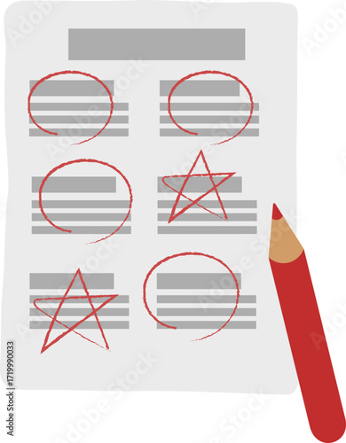 grade students' test papers