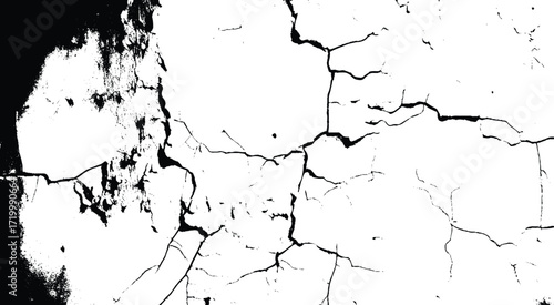 White wall with cracks