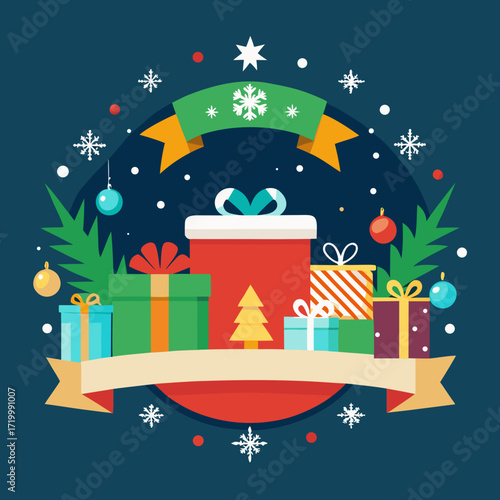vector illustration of a christmas background