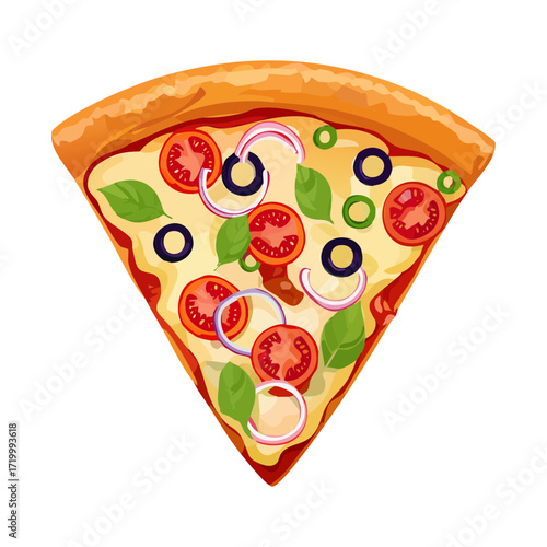 Pizza slice food isolated