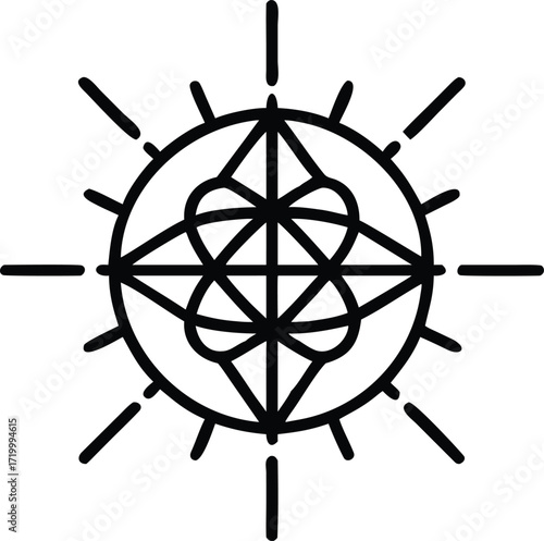 Intricate and realistic sacred geometry mandala design featuring concentric patterns and vibrant colors perfect for spiritual and meditative art projects