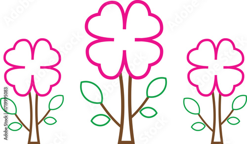 Modern Botanical Line Art Vector – Flower Tree Silhouettes, Plant Icons, Eco Shapes, Minimal Foliage Illustrations, and Environmental Logo Design