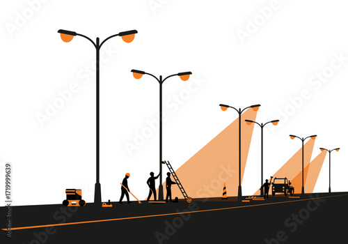 Streetlight Installation and Maintenance Crew