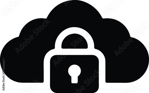 Secure cloud vector icon.eps