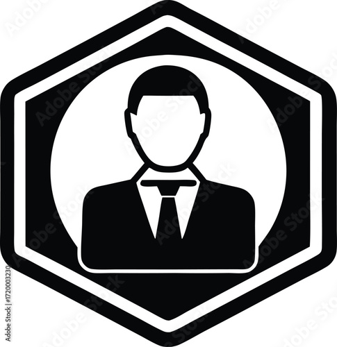 Specialist online vector icon.