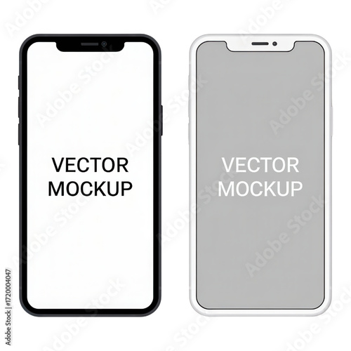 Sleek Mobile Phone Mockups for App Presentation and UI Design, Showcase Your Work with These Stylish Devices, Tech Template for Developers