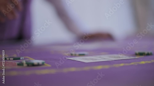 Wallpaper Mural Hand placing cards on casino table Torontodigital.ca