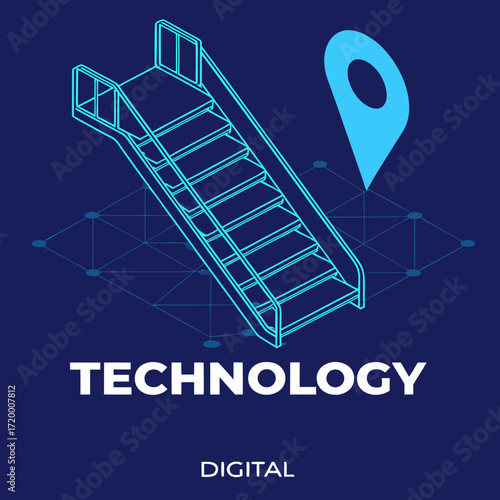 Architectural project plan with a modern house logo and business building sketch for a home construction concept