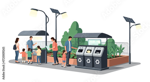 Sustainable Living Community Recycling & Green Spaces Unite for Eco-Friendly Lifestyle