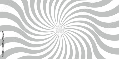 Fractal vector backdrop burst retro white and light gray sunburst vintage element spiral striped.Swirling pattern background with Vortex starburst spiral twirl strips.Background Sunburst Web Banner.