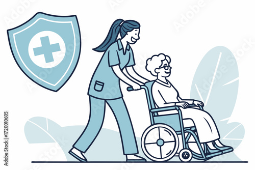 Clean Vector Illustration for Nursing Care