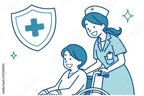 Medical Transport Vector with Clean Layout