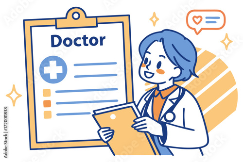Medical File Vector Illustration with Healthcare Icon