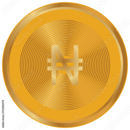 Nigerian Naira gold coin