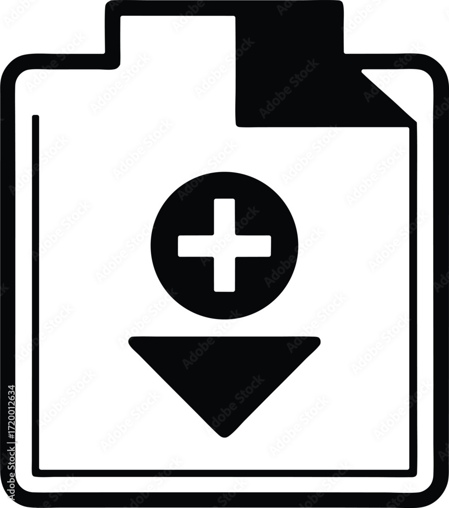 Obraz premium Download prescription icon.