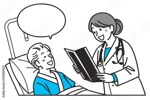 Clinical Consultation Vector with Flat Design Illustration