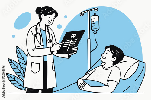 Doctor and Patient Vector for Radiology Consultation