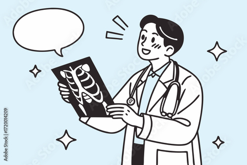 Doctor and Patient Discussion Vector Illustration