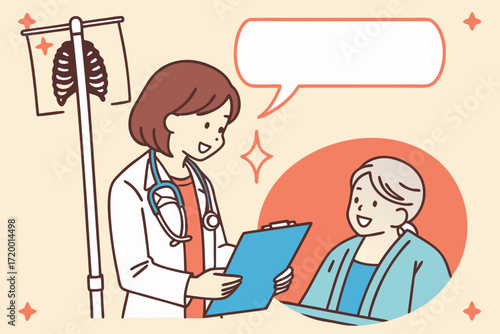 Clinical Radiology Vector Illustration for Health Ads