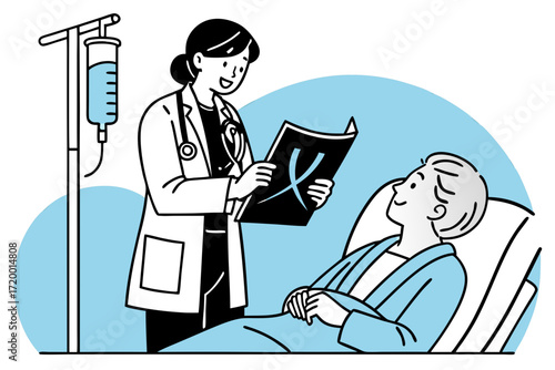 Hospital Diagnosis Scene Vector with Modern Design