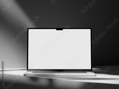 Sleek laptop mockup perfect for presenting a responsive website layout.