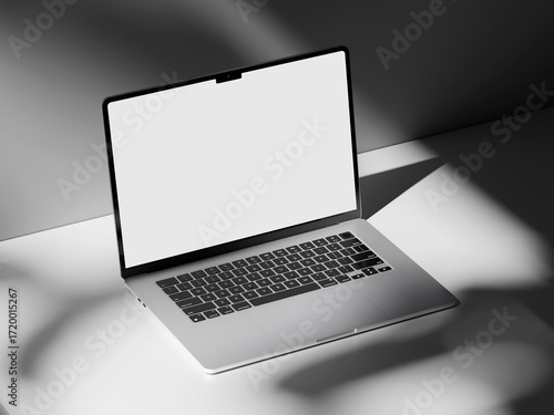 Premium laptop mockup for professional web design presentations.