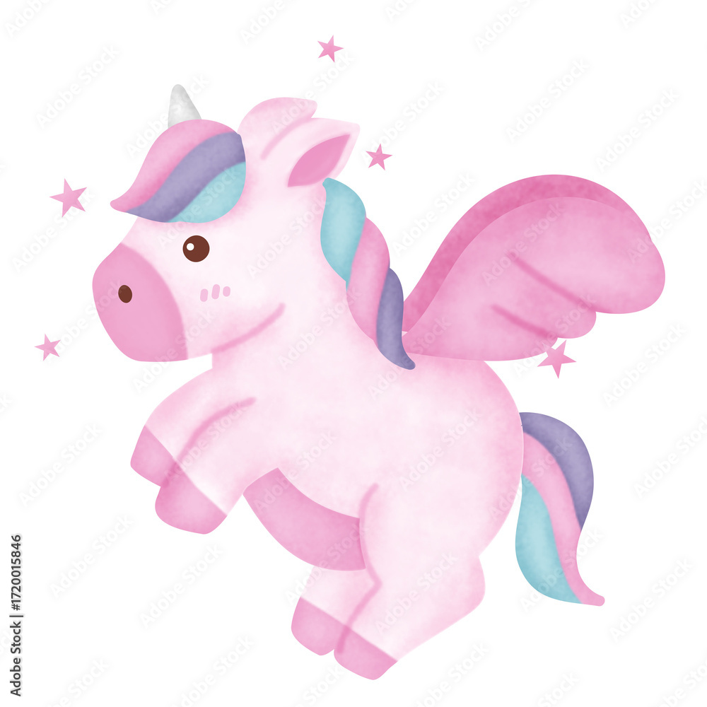 Naklejka premium Cute Unicorn