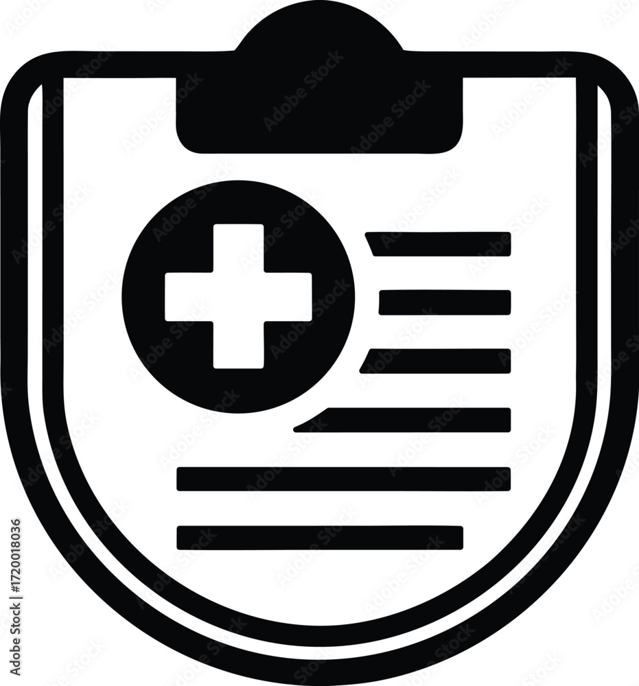 Obraz premium Medical consent vector icon.