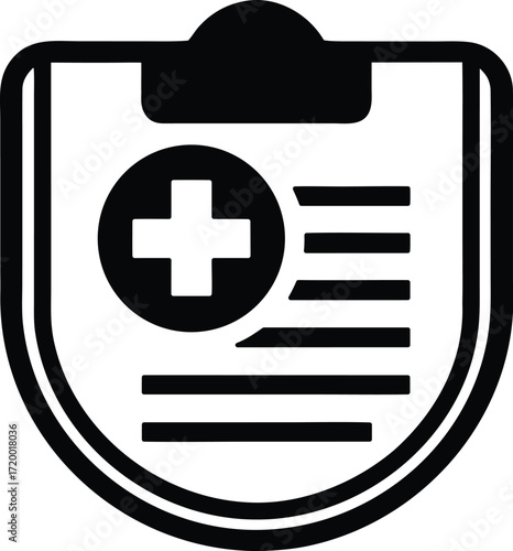 Medical consent vector icon.