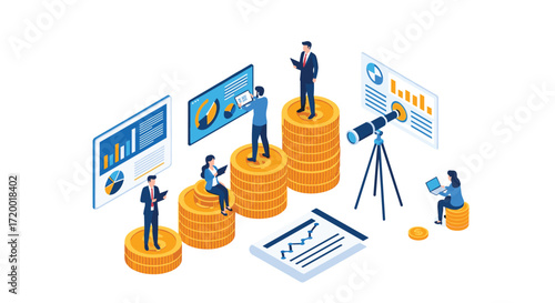 Illustrating the dynamic growth of financial markets through data analysis and strategic investment insights.