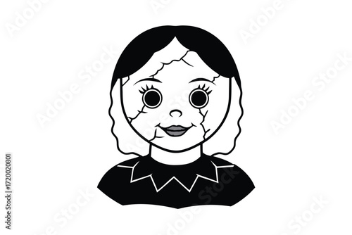 little girl with a smile woman vector illustration child design icon